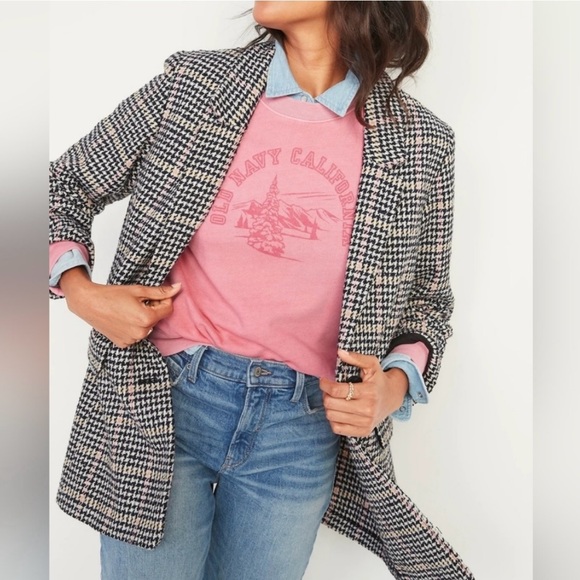 Old Navy Multi Colored Houndstooth Blazer | Sz. M | NWT - Picture 6 of 6